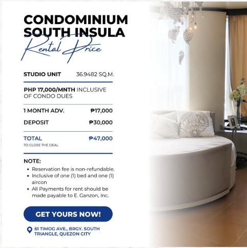 Studio rental price